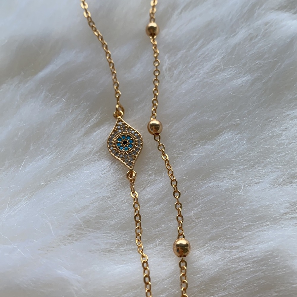 Ghazale Gold seeing eye protection bracelet anklet NIB